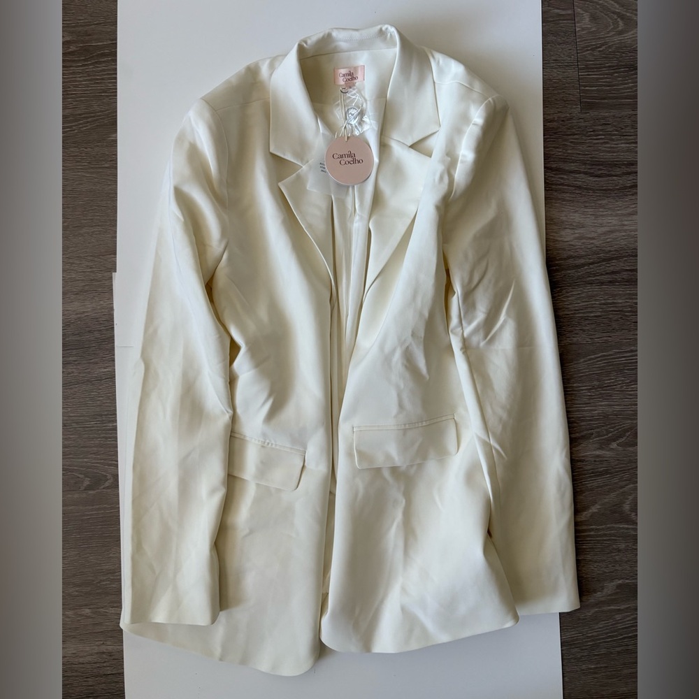 Camila Coelho Arielle Blazer in Ivory // Size Medium - Picture 3 of 4